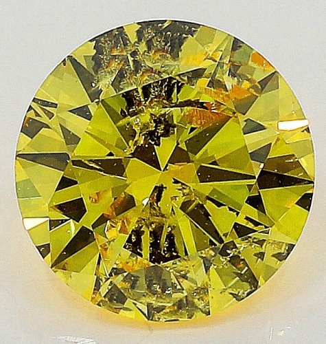 0.51 Carat Fancy Vivid   Yellow  BR  GIA