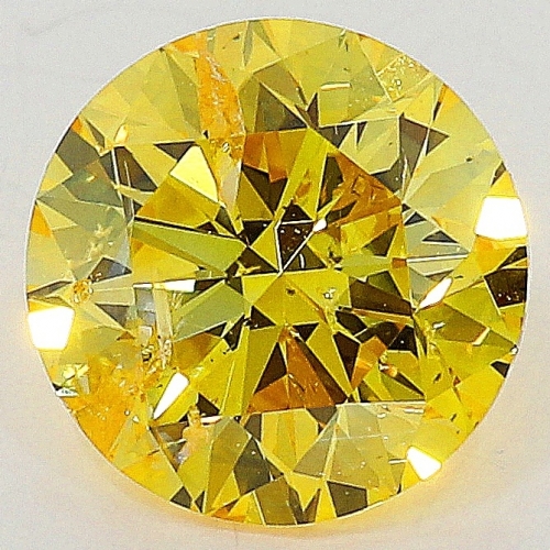 0.52 Carat Fancy Vivid   Yellow  BR  GIA