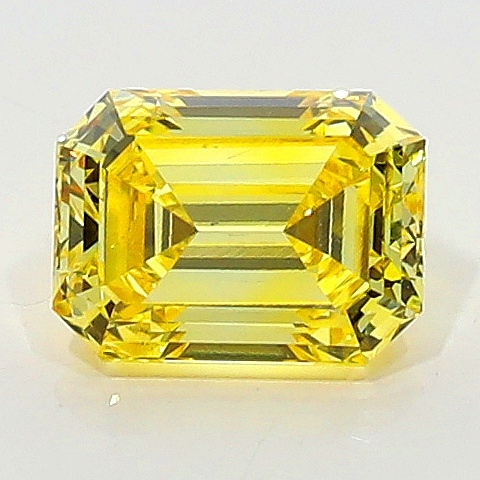 0.39 Carat Fancy Vivid   Yellow  EM SI2 GIA