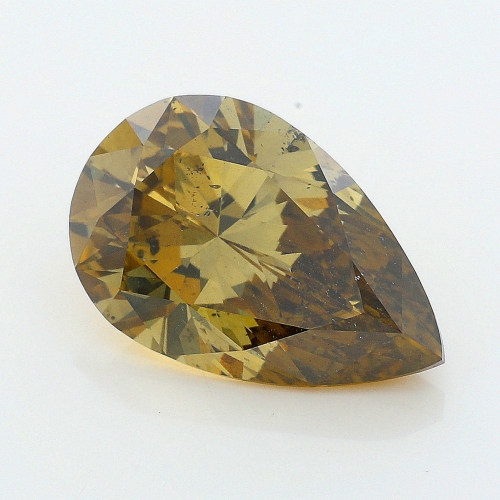 1.52 Carat Fancy Dark   Brown Yellow PS SI2 GIA