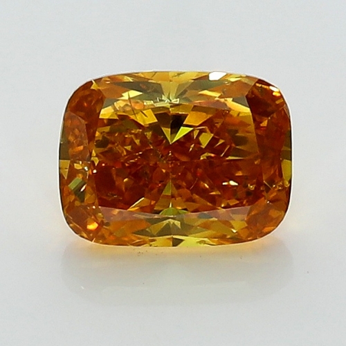 0.70 Carat Fancy Deep   Yellow Orange CU SI2 GIA