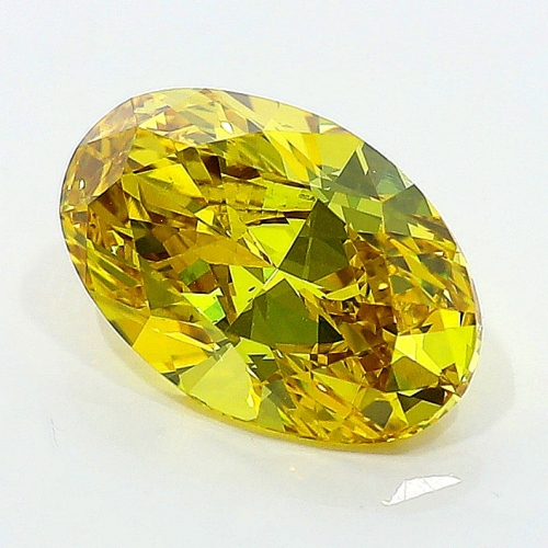 1.03 Carat Fancy Deep Yellow    OV VS2 GIA