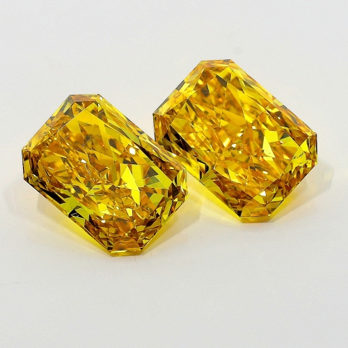 2.03 Carat Fancy Vivid Orangy  Yellow  RAD SI1 GIA