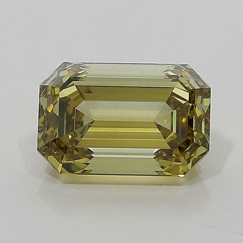 0.76 Carat Fancy Brownish Greenish Yellow  EM VS1 GIA