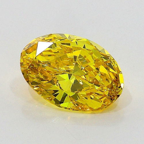 1.01 Carat Fancy Vivid Orangy  Yellow  OV SI1 GIA