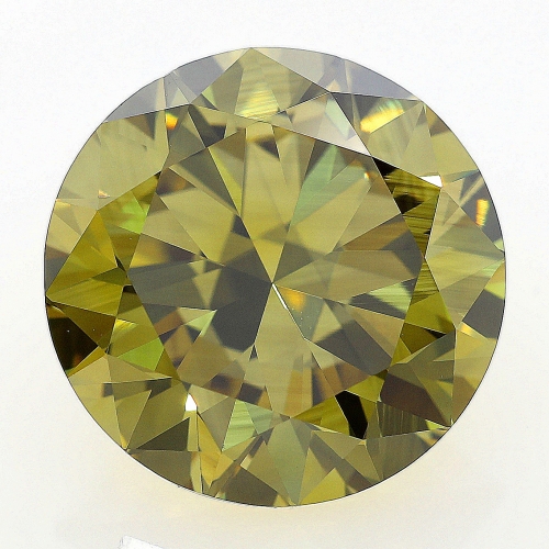 5.50 Carat Fancy Dark  Brown  Greenish  Yellow BR VS2 GIA