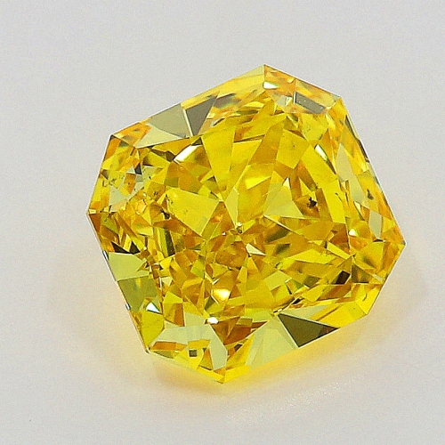 0.51 Carat Fancy Vivid Orangy  Yellow  RAD SI1 GIA