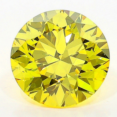 1.40 Carat Fancy Vivid   Yellow  BR SI1 GIA