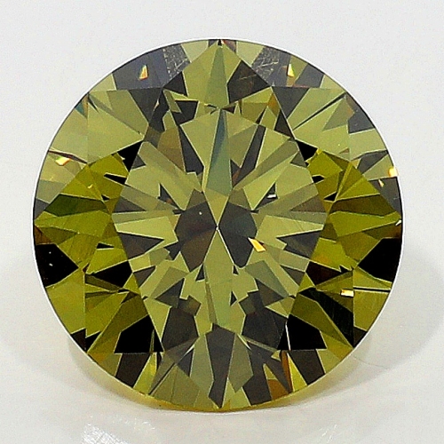 1.29 Carat Fancy Deep Brownish Greenish Yellow  BR VS1 GIA