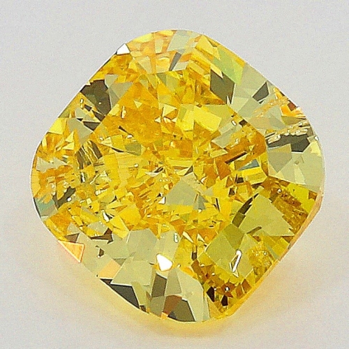 0.50 Carat Fancy Vivid   Yellow  CU  GIA