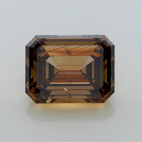 3.76 Carat Fancy Dark Orangy Brown EM I1 GIA