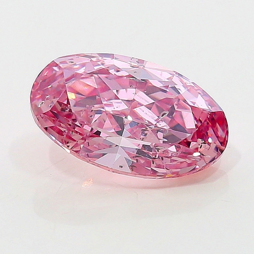 1.09 Carat Fancy Vivid Purplish  Pink  OV SI2 GIA