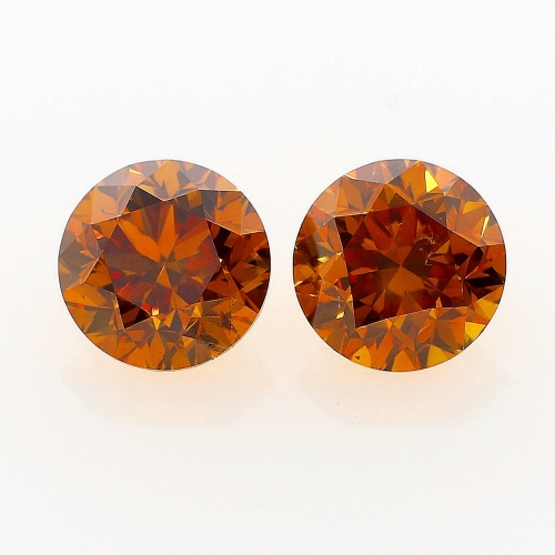 0.50 Carat Fancy Deep Yellowish  Orange  BR SI2 GIA