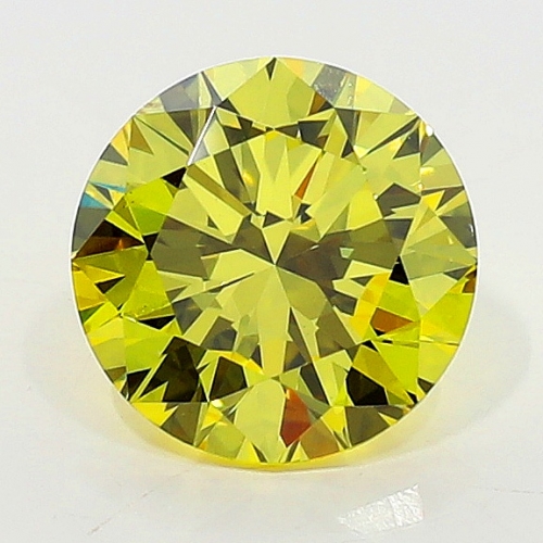 0.70 Carat Fancy Vivid   Yellow  BR VS2 GIA