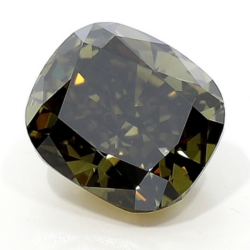 1.02 Carat Fancy Dark Greenish Greenish Brown  CU VS1 GIA