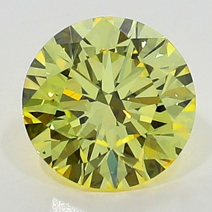 0.38 Carat Fancy Intense   Yellow  BR VS1 GIA