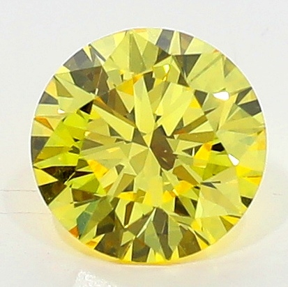 0.34 Carat Fancy Vivid   Yellow  BR VS1 GIA