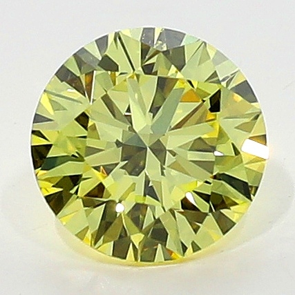 0.35 Carat Fancy Intense   Yellow  BR VVS2 GIA
