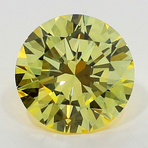 0.57 Carat Fancy Intense   Yellow  BR VS1 GIA