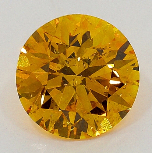 0.36 Carat Fancy Deep   Orange Yellow BR SI2 GIA