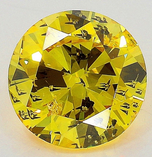 0.50 Carat Fancy Vivid   Yellow  BR  GIA