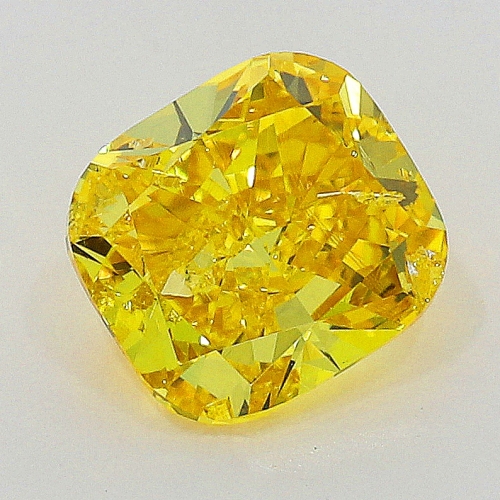 0.42 Carat Fancy Vivid   Yellow  CU  GIA