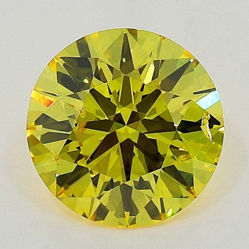 0.36 Carat Fancy Vivid   Yellow  BR SI1 GIA