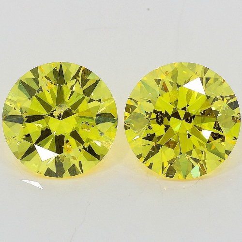 1.02 Carat Fancy Vivid   Yellow  BR  GIA