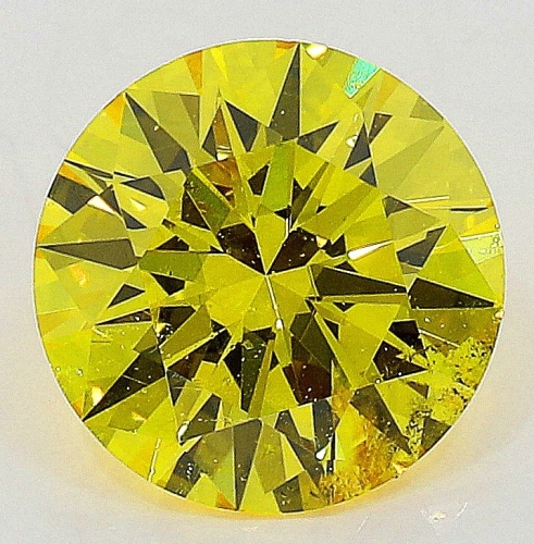0.50 Carat Fancy Vivid   Yellow  BR  GIA
