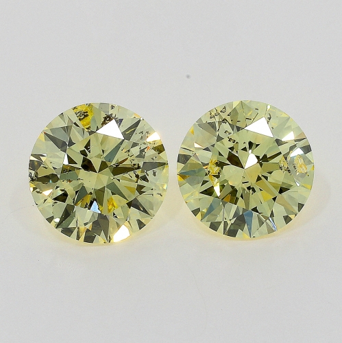 0.53 carat, Fancy Yellow , Round Brilliant shape, GIA