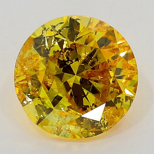 0.51 Carat Fancy Deep   Yellow  BR  GIA