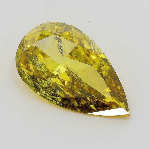 1.30 Carat Fancy Deep Brownish Greenish Yellow  PS  GIA