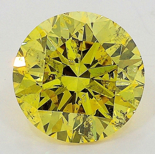 0.64 Carat Fancy Vivid   Yellow  BR  GIA