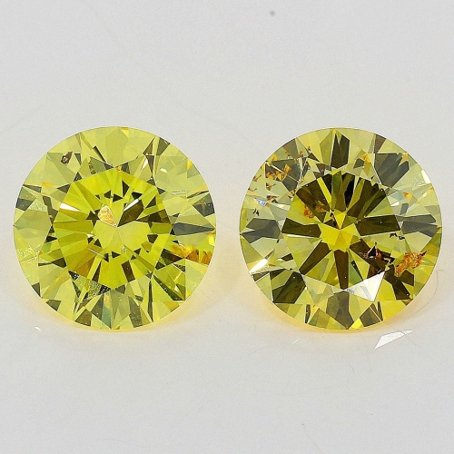 0.52 Carat Fancy Vivid   Yellow  BR  GIA