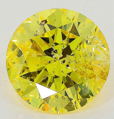 1.04 Carat Fancy Vivid   Yellow  BR  GIA