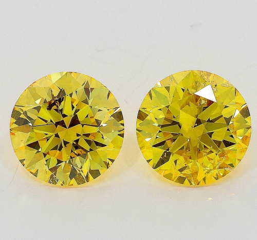 0.57 Carat Fancy Vivid   Yellow  BR  GIA