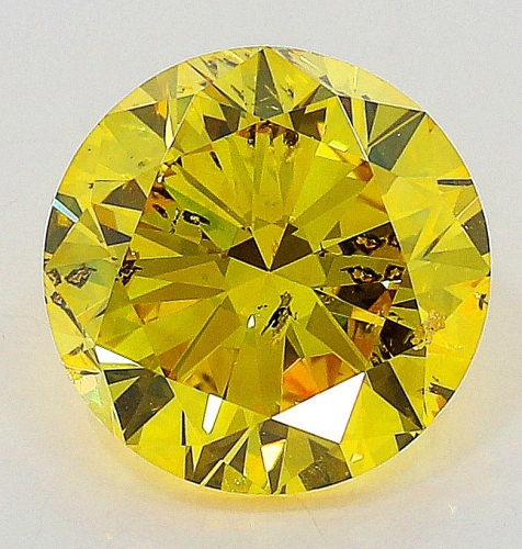 0.71 Carat Fancy Vivid   Yellow  BR  GIA