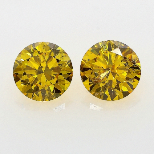 1.06 Carat Fancy Deep Orangy  Yellow  BR  GIA