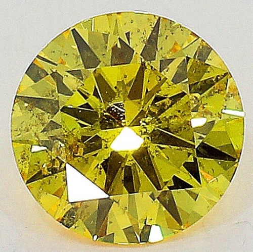 0.25 Carat Fancy Vivid   Yellow  BR  GIA