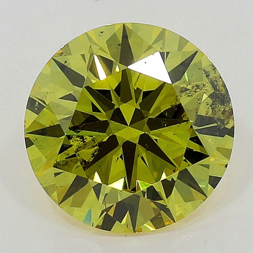 0.51 Carat Fancy Deep Greenish  Yellow  BR  GIA
