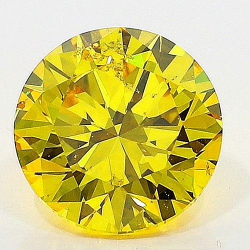 1.02 Carat Fancy Vivid   Yellow  BR SI2 GIA