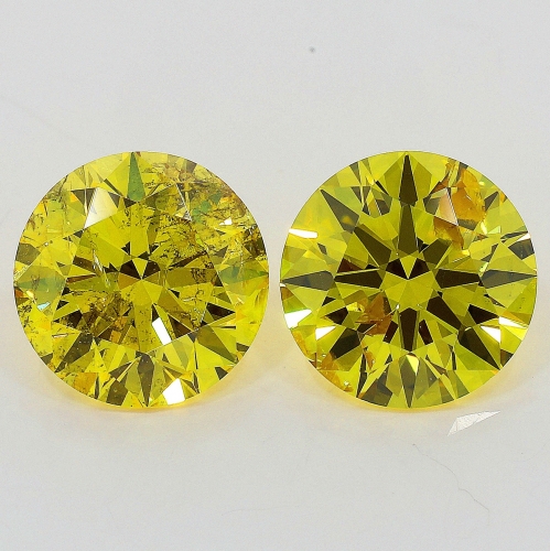 1.08 Carat Fancy Vivid   Yellow  BR  GIA
