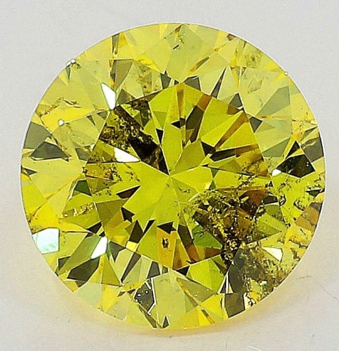 0.55 Carat Fancy Vivid   Yellow  BR  GIA