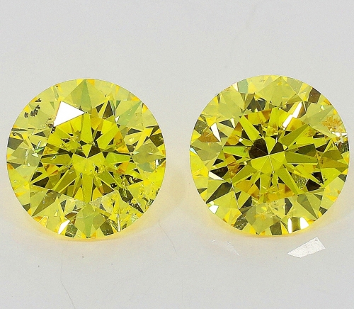 0.51 Carat Fancy Vivid   Yellow  BR  GIA
