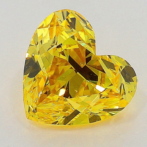 0.50 Carat Fancy Vivid Orangy  Yellow  HS SI1 GIA