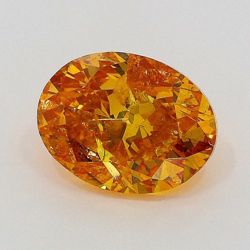 0.71 Carat Fancy Deep Yellowish  Orange  OV  GIA