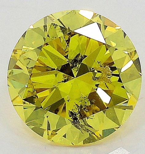 0.40 Carat Fancy Vivid   Yellow  BR  GIA