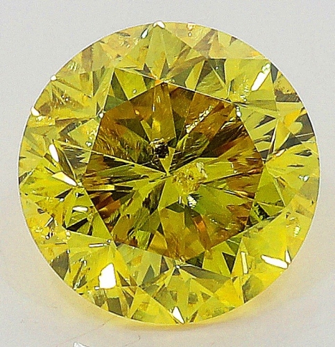 0.55 Carat Fancy Vivid   Yellow  BR  GIA