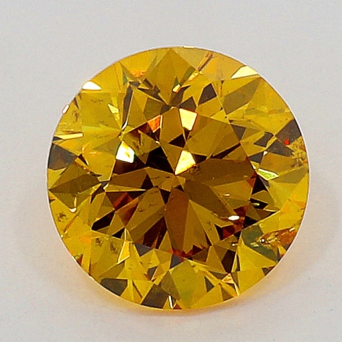 0.31 Carat Fancy Deep   Orange Yellow BR SI2 GIA