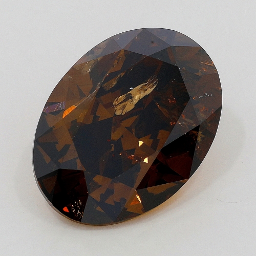 3.06 carat Oval SI1 Fancy Dark Brown